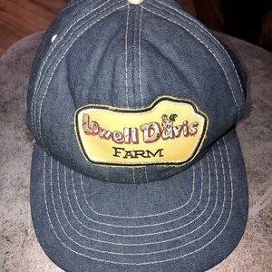 Cardinal Co. Lowell Davis farm hat denim look with yellow accent color